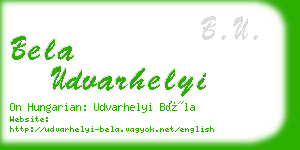 bela udvarhelyi business card